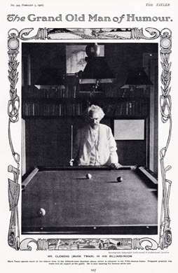 Mark Twain At Billiards