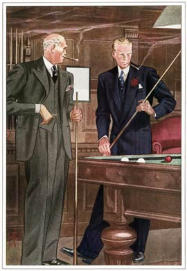Father & Son Play Billiards