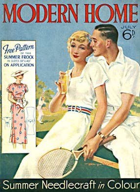 Modern Home, Tennis, 1936