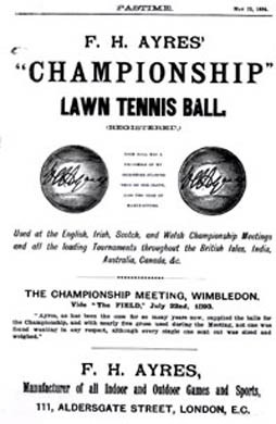 F. H. Ayres Tennis Balls, 1894
