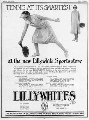 Lillywhites Tennis Ad, 1926