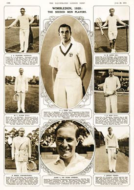Wimbledon Men's Seeds, 1935