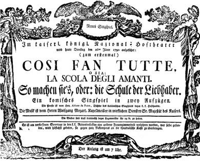 Cosi Fan Tutte, 1790