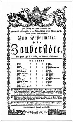The Magic Flute, Mozart, 1791