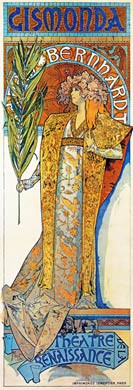 Mucha, Gismonda, Sarah Bernhardt, 1894