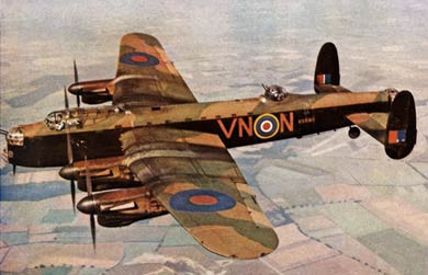 Lancaster Bomber in Flight, 1942
