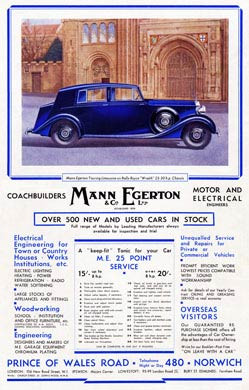 Mann Egerton, Rolls Royce, 1939