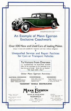 Mann Egerton, Bentley Saloon, 1936