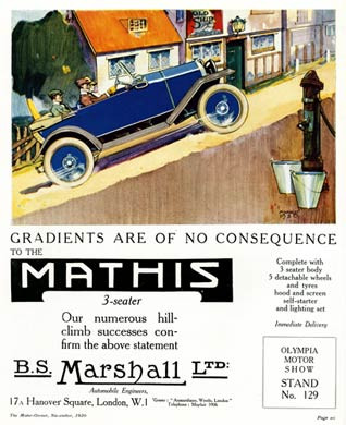 Mathis 3-seater, 1920