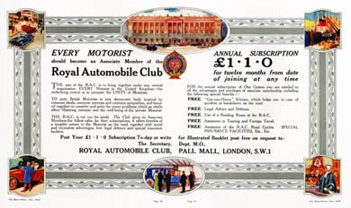 RAC Club, 1919