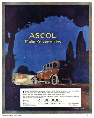 Ascol Motor Accessories, 1919