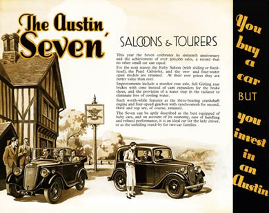 Austin Seven, Saloons and Tourers, 1938