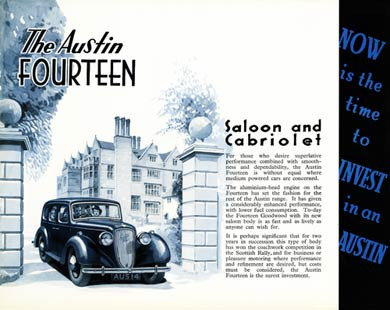 Austin Fourteen, Saloon and Cabriolet, 1938
