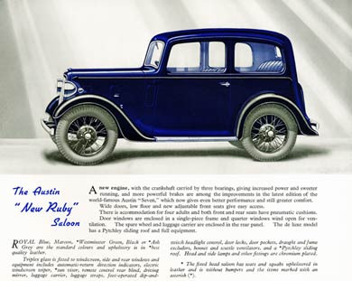 Austin Seven New Ruby Saloon, 1936