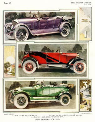 New Car Models, 1919