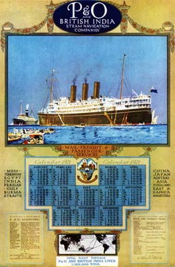 P&O Calendar, 1921