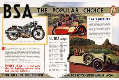 1935 BSA Motorbikes