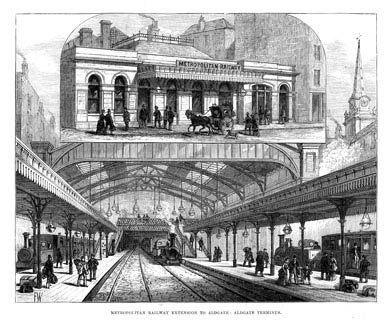Aldgate, Metropolitan Underground Railway, 1876