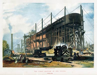 Great Eastern On The Stocks - Stern View