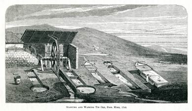 Stamping and Washing Tin Ore, 1746