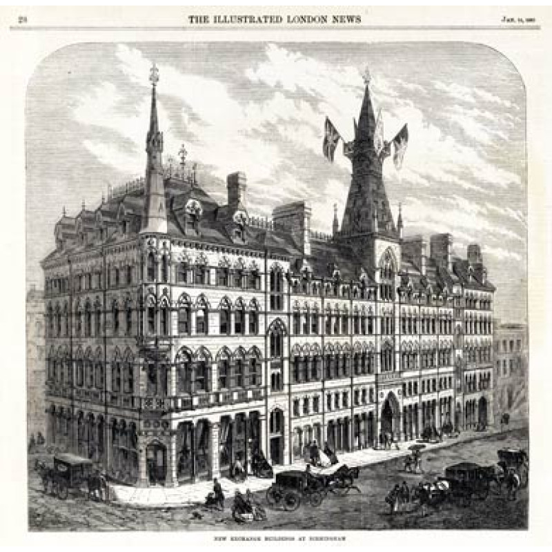 New Exchange Building, Birmingham, 1865
