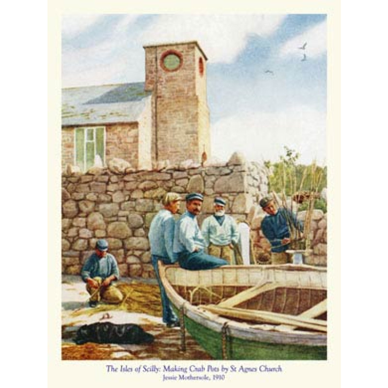 Scilly, Making Crab Pots By St Agnes Church
