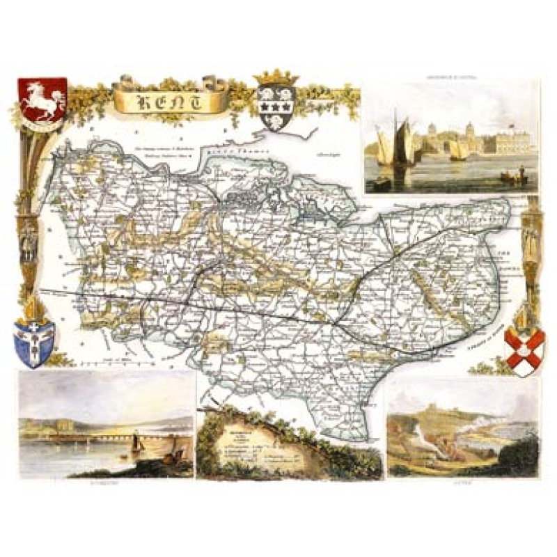 Map of Kent, 1852