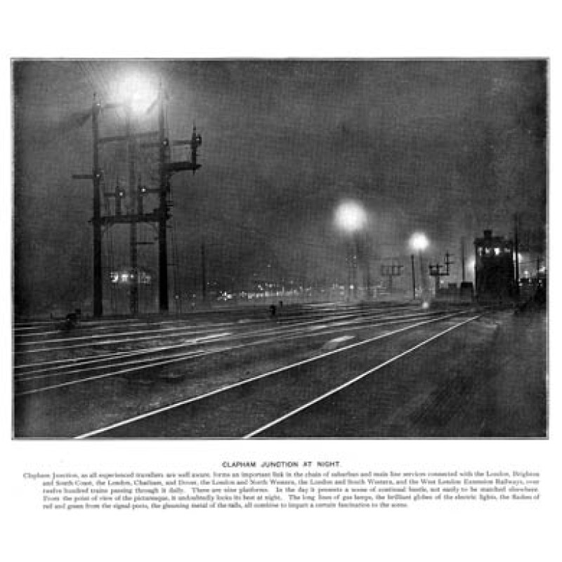 Clapham Junction Station At Night, 1901