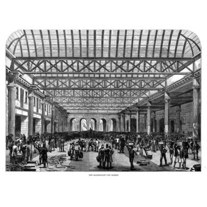 Inside The New Billingsgate Fish Market, 1876