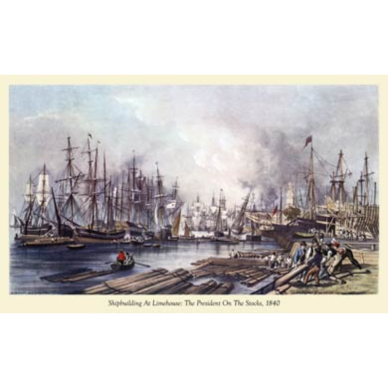 Shipbuilding At Limehouse 1840