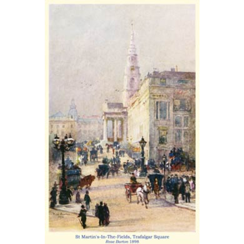 St Martins in the Fields, Trafalgar Square, 1898