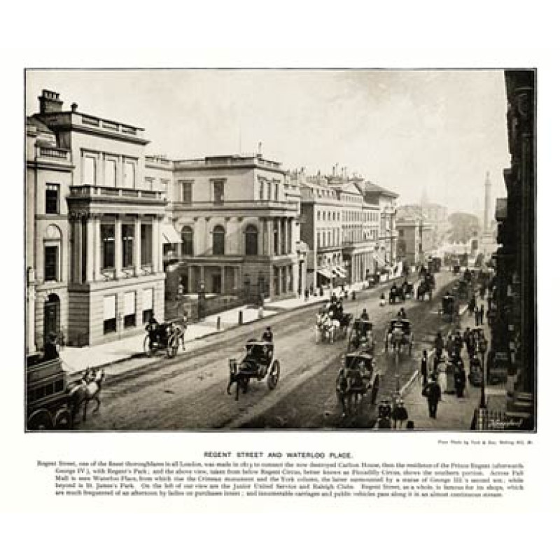 Regent Street and Waterloo Place, London, 1897