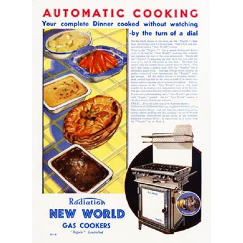 New World Gas Cookers, 1932