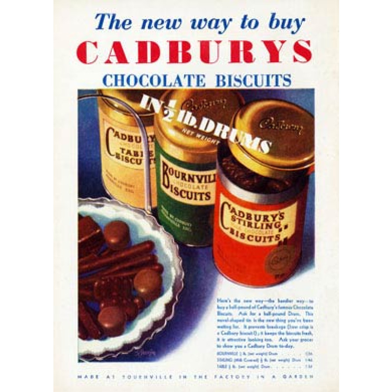 Cadbury's Biscuits, 1933