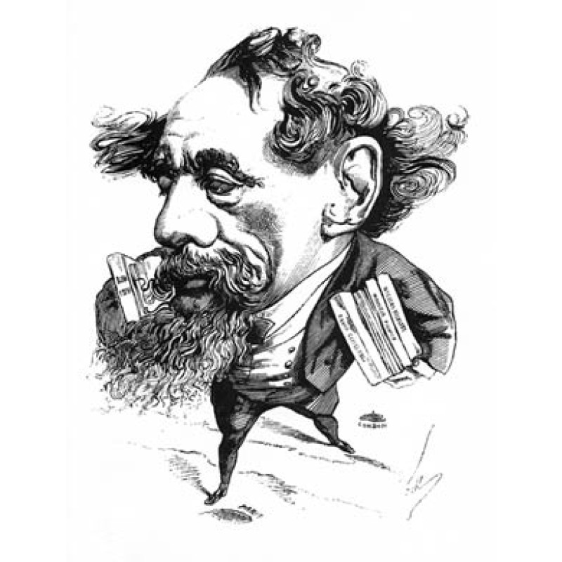 Charles Dickens, 1868 Caricature