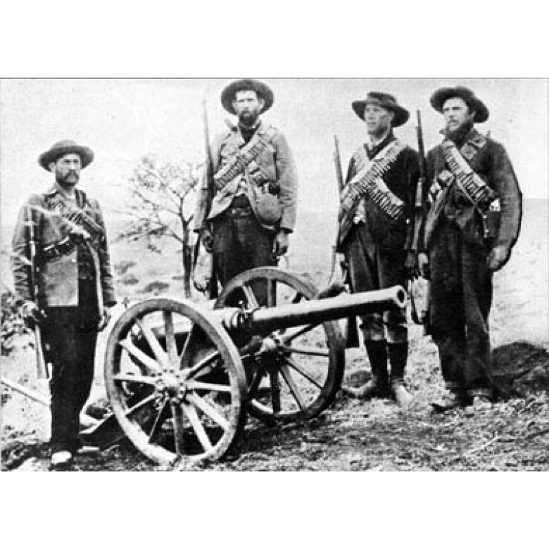 Boers With Captured Gun