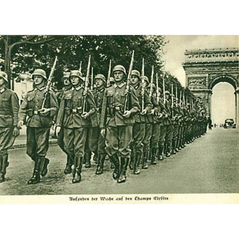 German Troops in the Champs Elysees