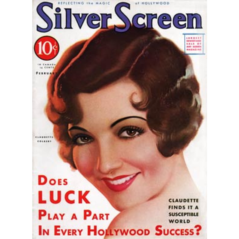 Silver Screen, Feb 1932, Claudette Colbert