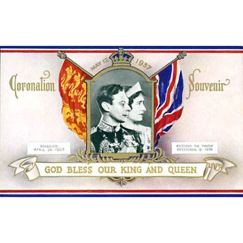 1937 Coronation Postcard