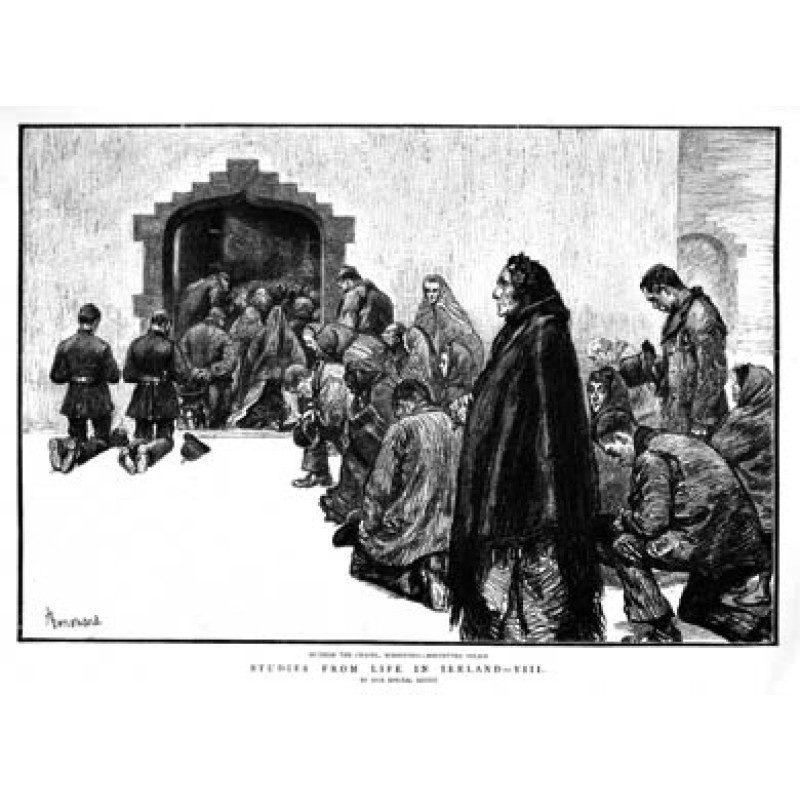 Boycotted Police outside the Church, 1888