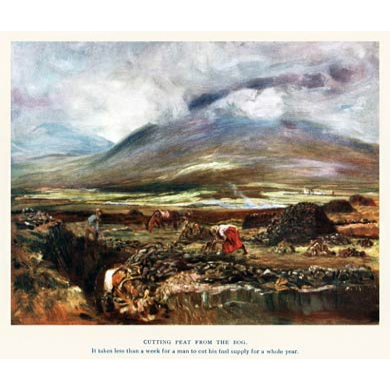 Cutting Peat, Killarney, 1910