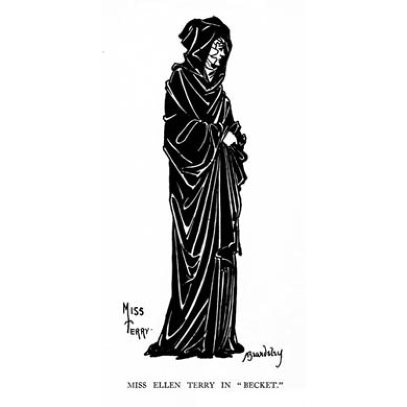 Aubrey Beardsley, Ellen Terry in Becket