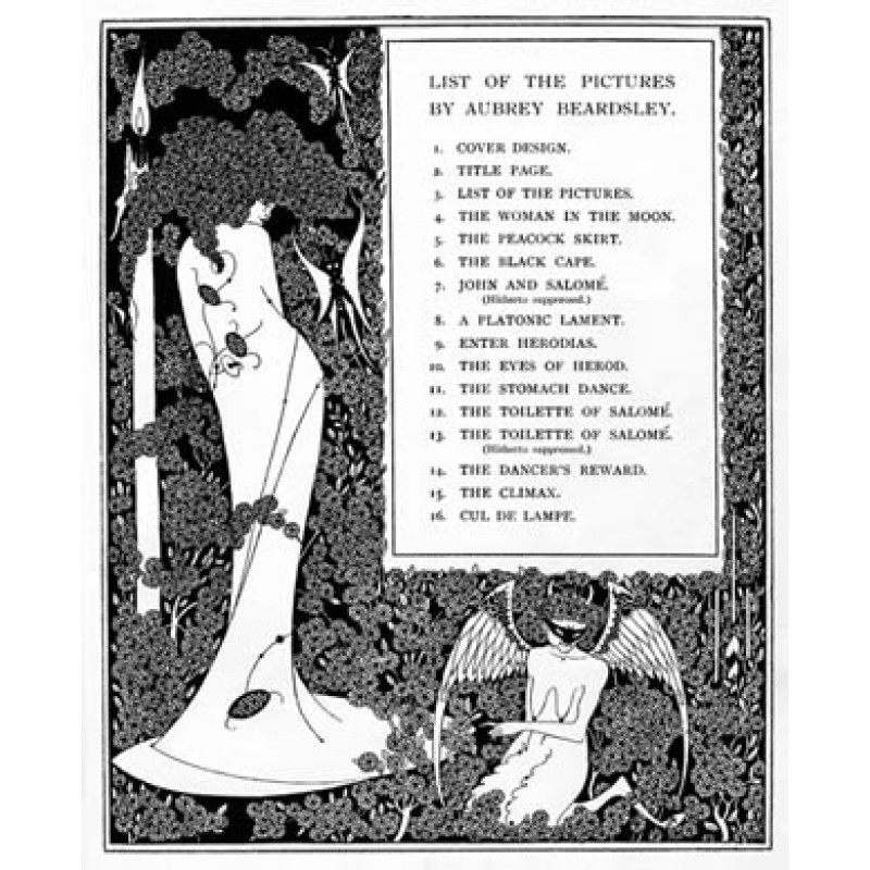 Aubrey Beardsley, Salome, List of Pictures