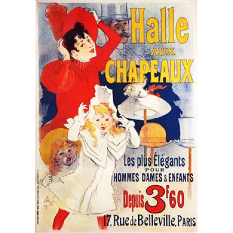 Cheret, Halle Aux Chapeaux, 1892