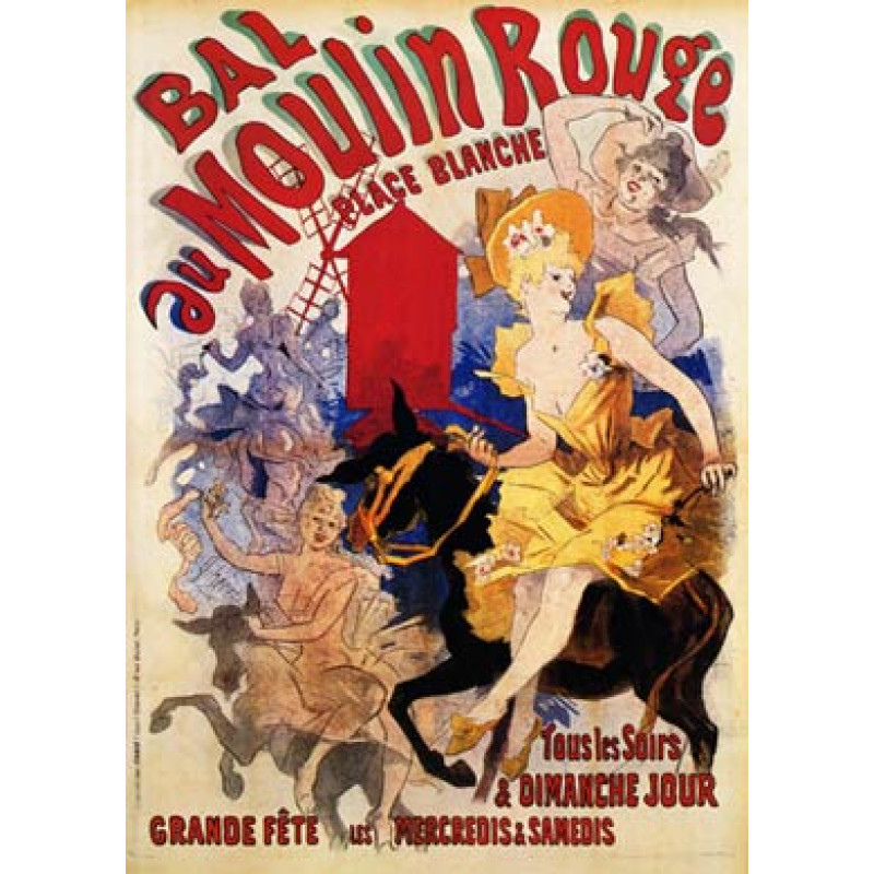 Cheret, Bal au Moulin Rouge, 1898