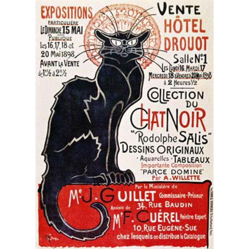 Steinlen, Chat Noir Sale, 1898
