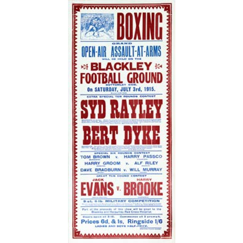 Rayley v Dyke Boxing Poster