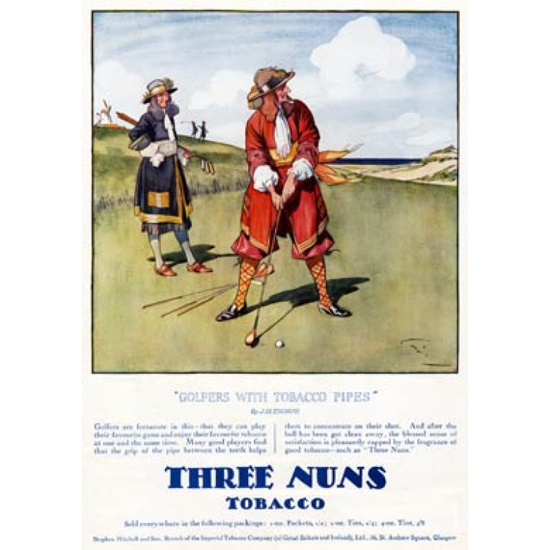 Golfers With Tobacco Pipes