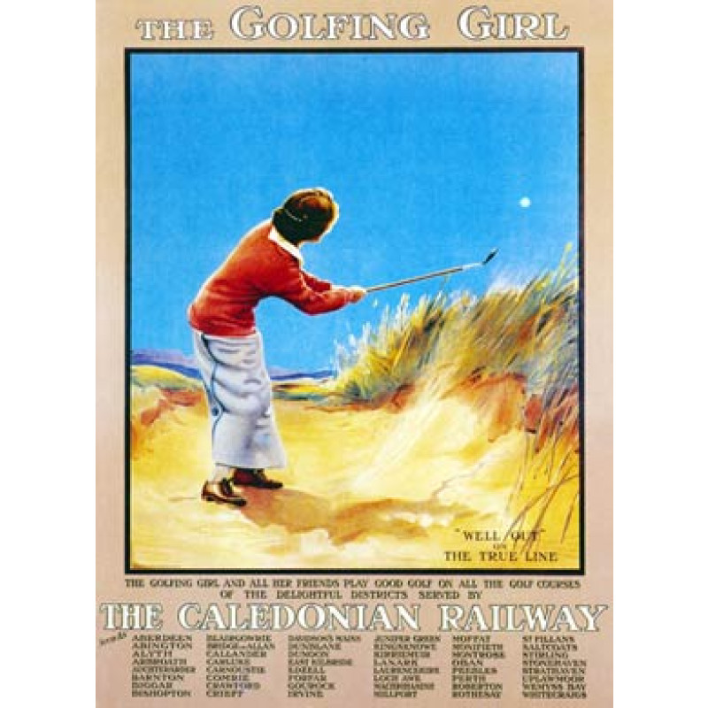 Golfing Girl, Caledonian Railway, 1912