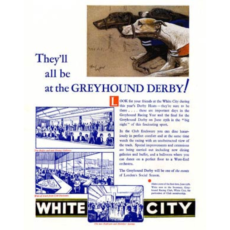 Greyhound Derby, White City, 1932